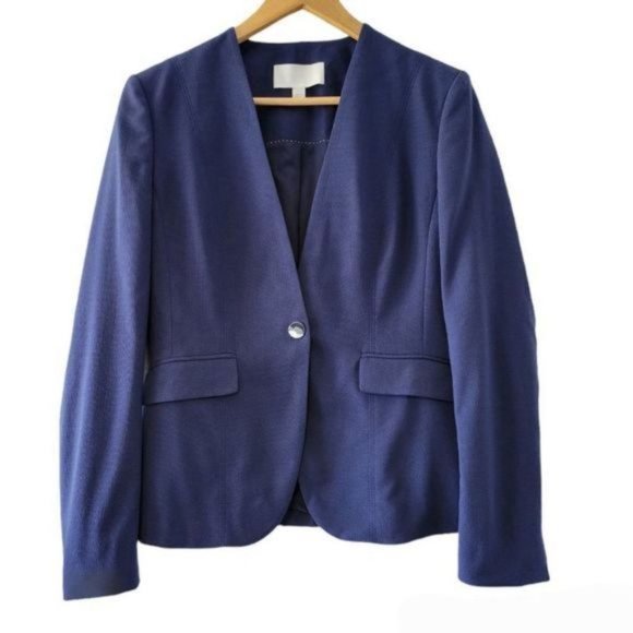 Hugo Boss Virgin Wool Blazer Navy Blue Size 6. - Picture 2 of 11